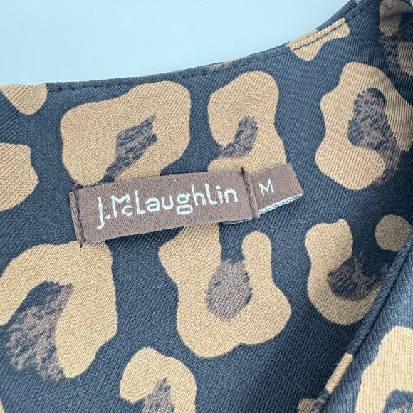 J.McLaughlin Catalyst Mini Dress Size Medium Animal Print Catalina Cloth - Picture 5 of 7